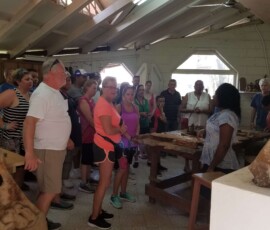 customers browsing through the art work