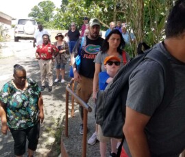 customers browsing through the art work