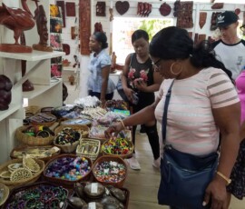 foreigners checking the art work